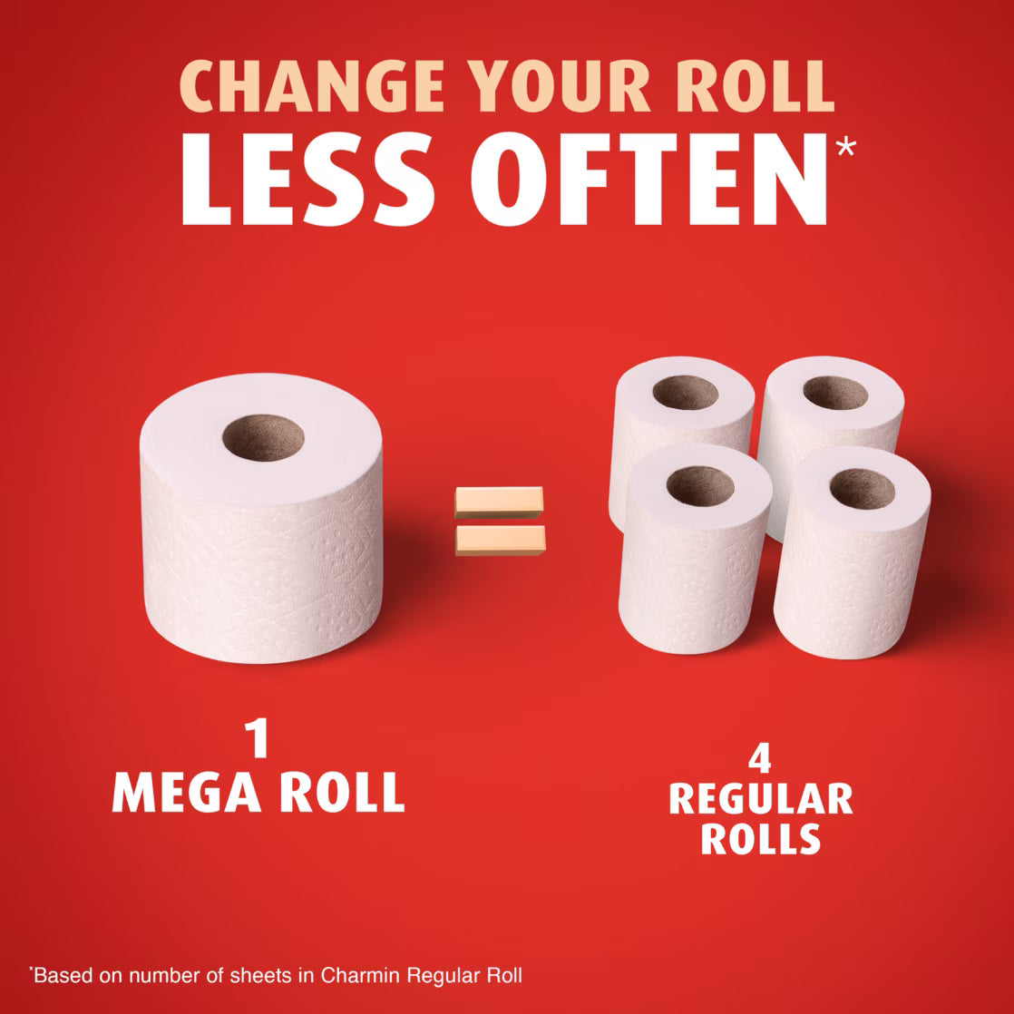 Charmin Ultra Strong Toilet Paper, 12 Mega Rolls, 220 Sheets/Roll