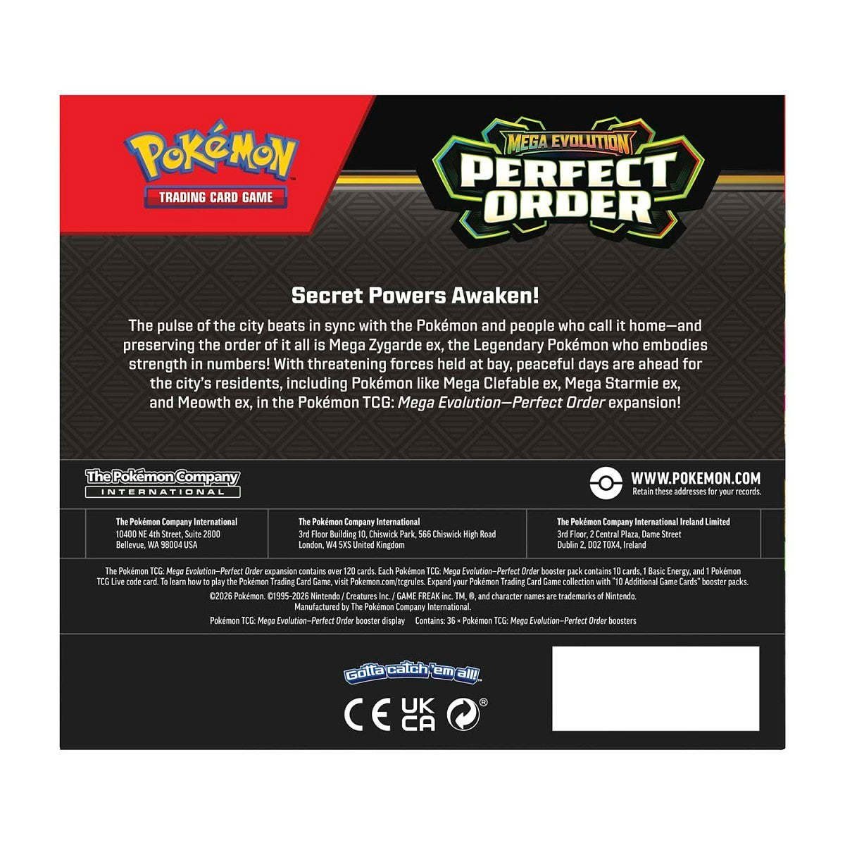 pokemon evolution perfect order booster box sealed 36 packs
