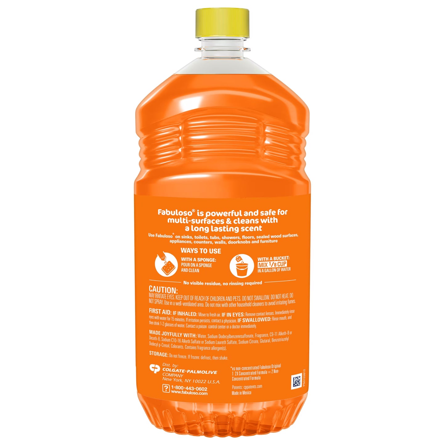 Fabuloso 2X Multi-Purpose Cleaner, Tangerine Scent, 56 fl oz