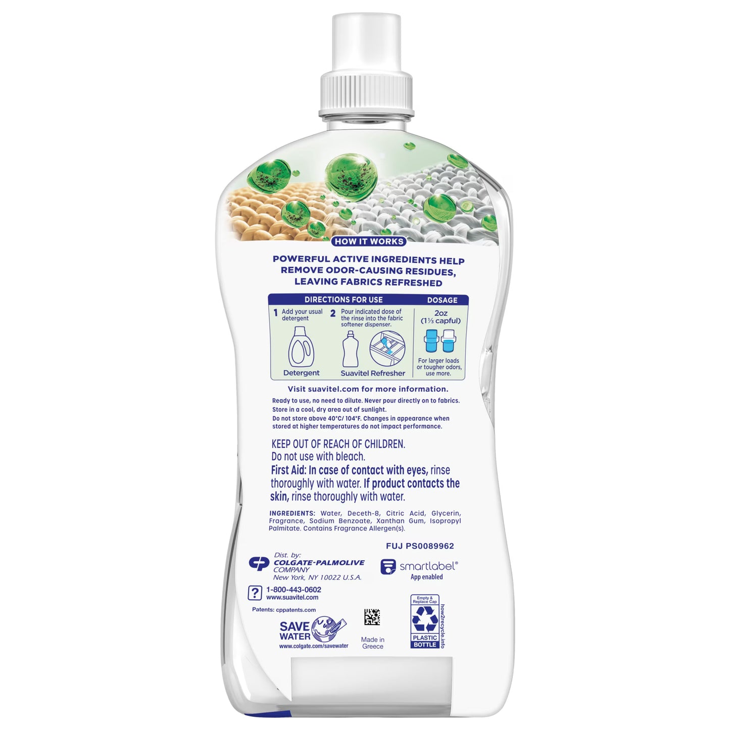 Suavitel Refresher Fabric Rinse, Odor Eliminator, Floral Fresh, 25.5 fl oz