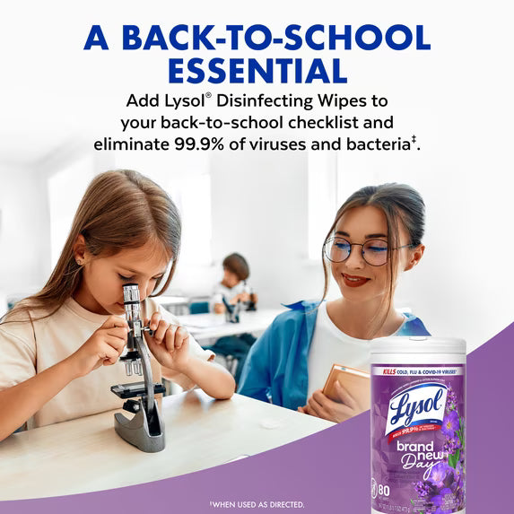 Lysol Disinfecting Wipes, Lavender & Cotton Blossom, 80 Count