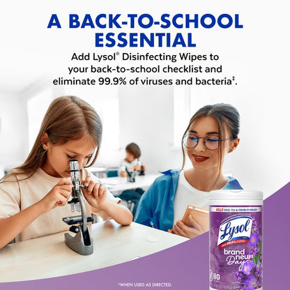 Lysol Disinfecting Wipes, Lavender & Cotton Blossom, 80 Count