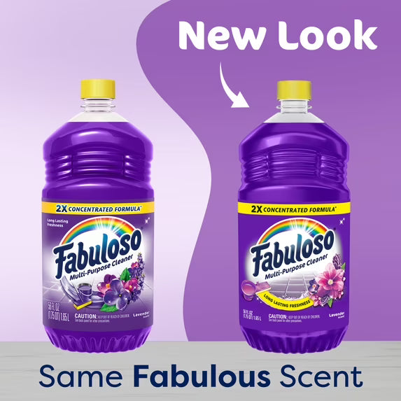 Fabuloso 2X Multi-Purpose Cleaner, Lavender Scent, 56 fl oz
