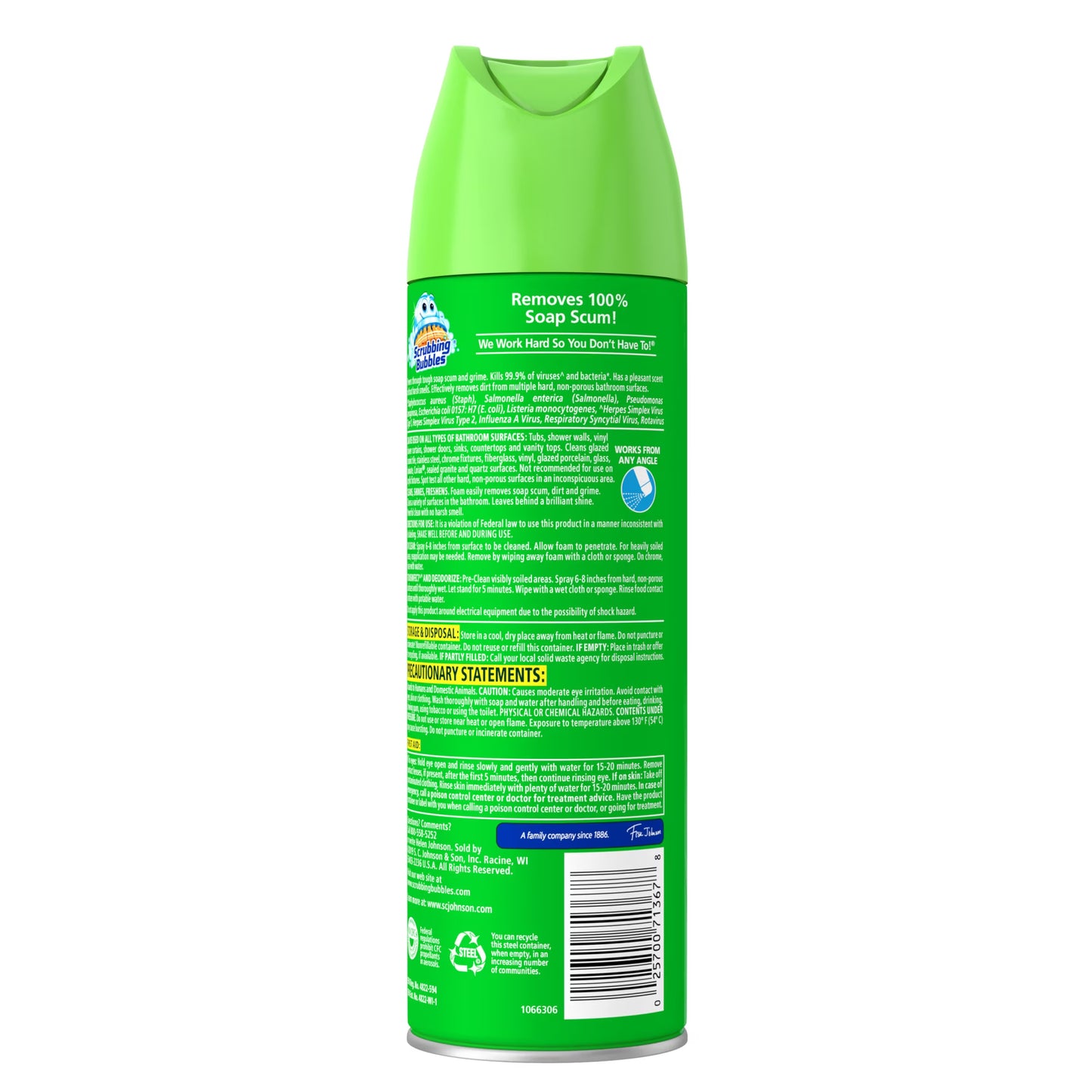 Scrubbing Bubbles Disinfectant Bathroom Cleaner, Rainshower, 20 oz