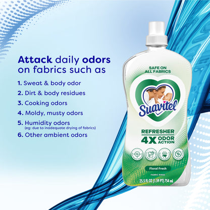 Suavitel Refresher Fabric Rinse, Odor Eliminator, Floral Fresh, 25.5 fl oz