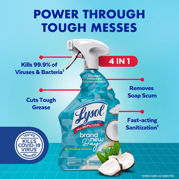 Lysol All-Purpose Cleaner, Coconut & Sea Minerals, 32 fl oz