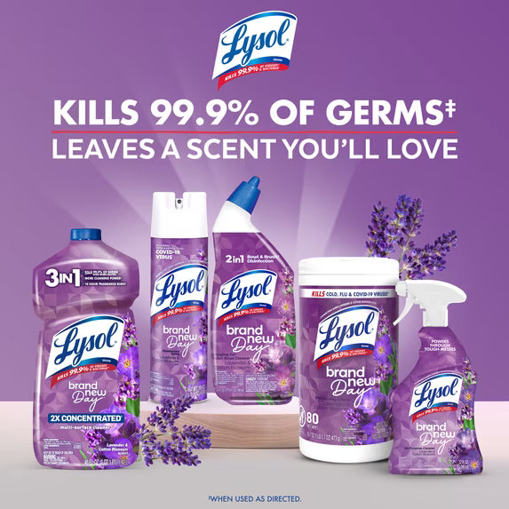 Lysol Disinfecting Wipes, Lavender & Cotton Blossom, 80 Count
