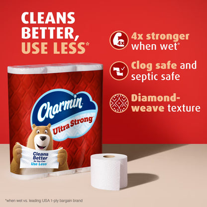 Charmin Ultra Strong Toilet Paper, 12 Mega Rolls, 220 Sheets/Roll