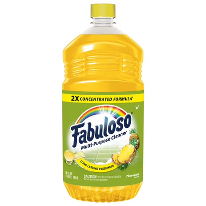Fabuloso 2X Multi-Purpose Cleaner, Pineapple Scent, 2 Pack, 56 fl oz Each