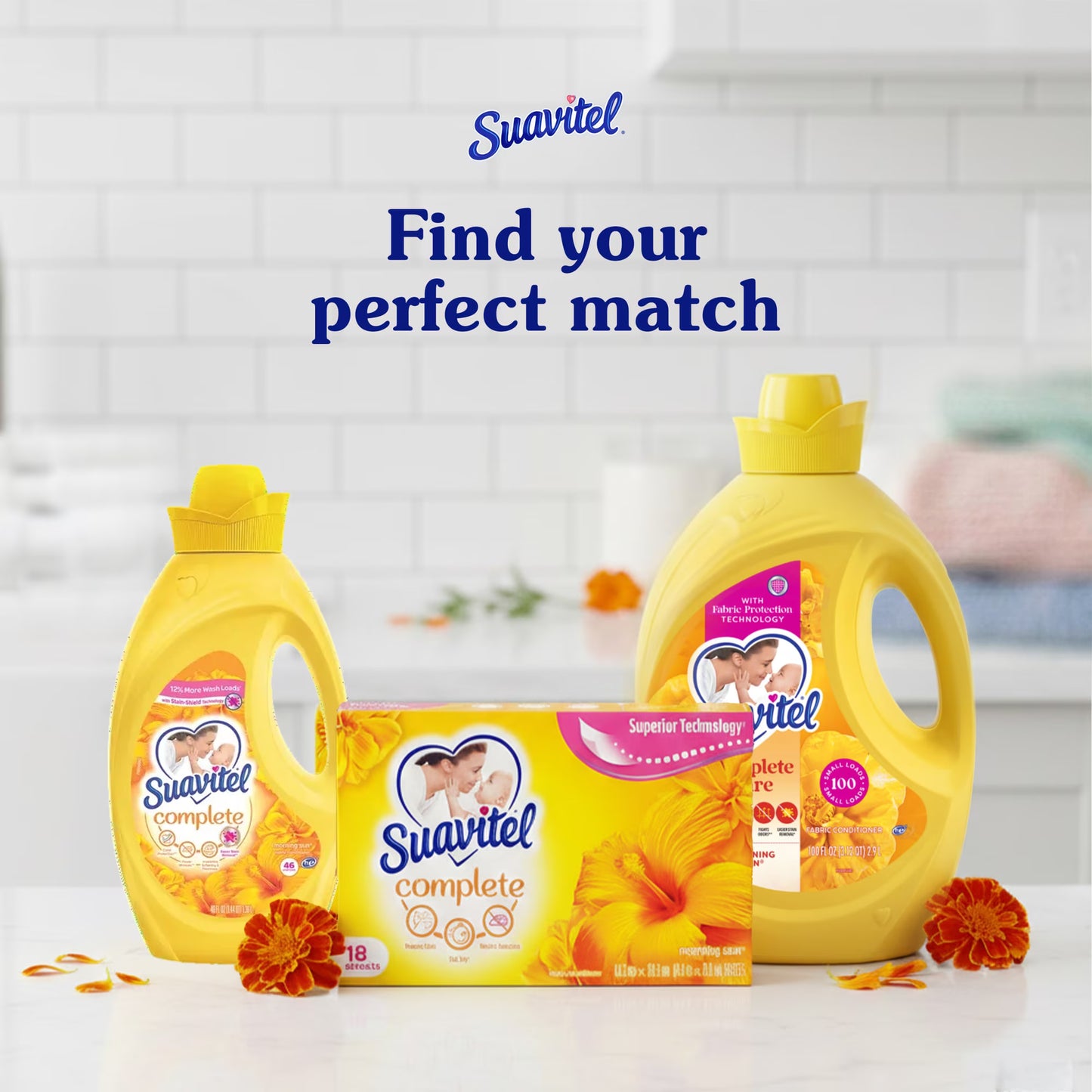 Suavitel Complete Fabric Softener, Morning Sun, 158 fl oz