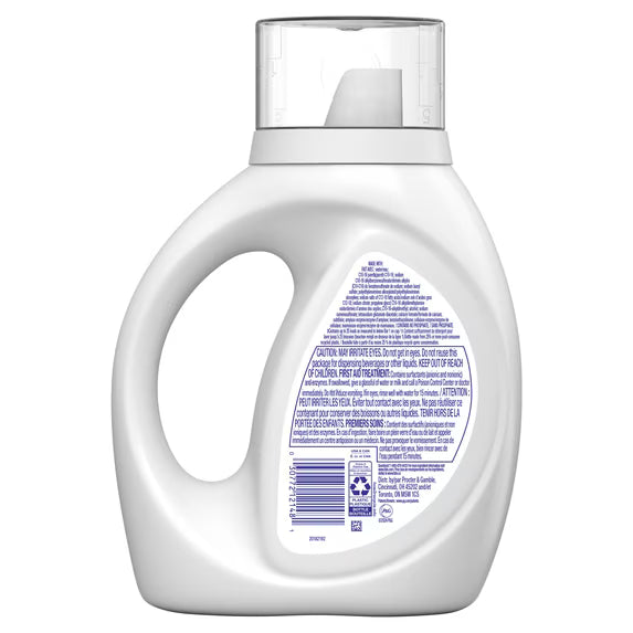 Tide Free & Gentle Laundry Detergent Liquid for Sensitive Skin, Hypoallergenic, Unscented, 34 fl oz, 25 Loads
