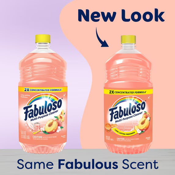 Fabuloso 2X Multi-Purpose Cleaner, Peach Scent, 56 fl oz