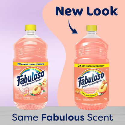 Fabuloso 2X Multi-Purpose Cleaner, Peach Scent, 56 fl oz