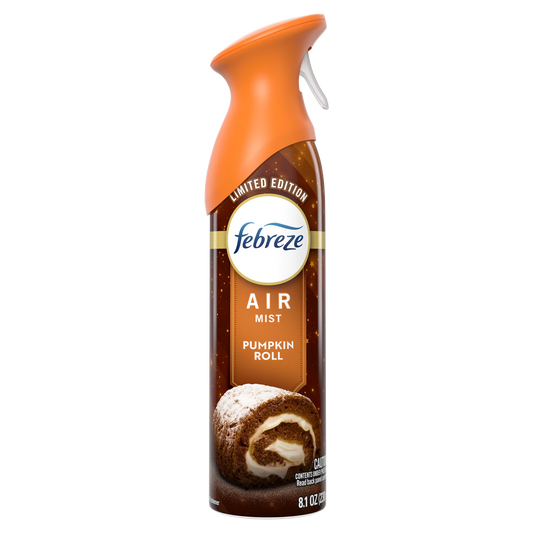 Febreze Odor-Fighting Air Freshener Spray, Room Spray, Pumpkin Roll Air Mist, 8.1 oz, 1ct