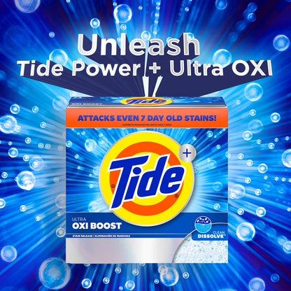 Tide Laundry Detergent Plus Ultra Oxi Powder, 73 Loads, 114 oz
