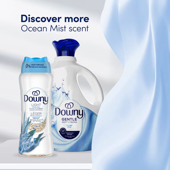 Downy Gentle Soft + Fresh Liquid Fabric Softener, Ocean Mist Scent, 44 fl oz, 66 Loads