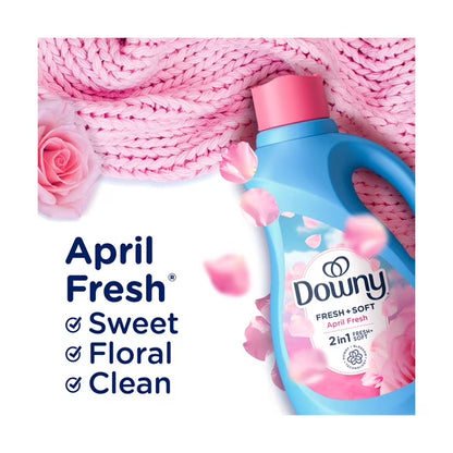 (2 pack) Downy Liquid Fabric Softener and Conditioner, April Fresh Scent, 44 fl oz, 60 Loads