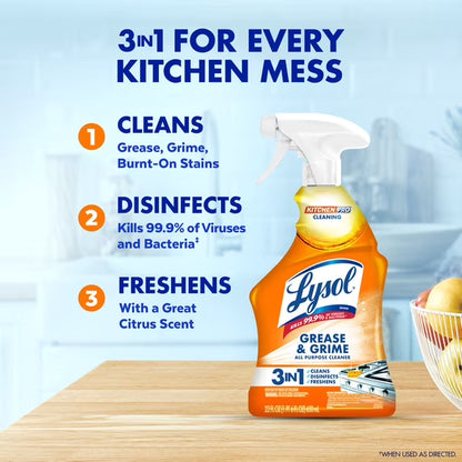 Lysol Kitchen Pro Antibacterial Cleaner, 22 fl oz