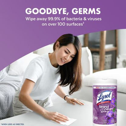 Lysol Disinfecting Wipes, Lavender & Cotton Blossom, 80 Count