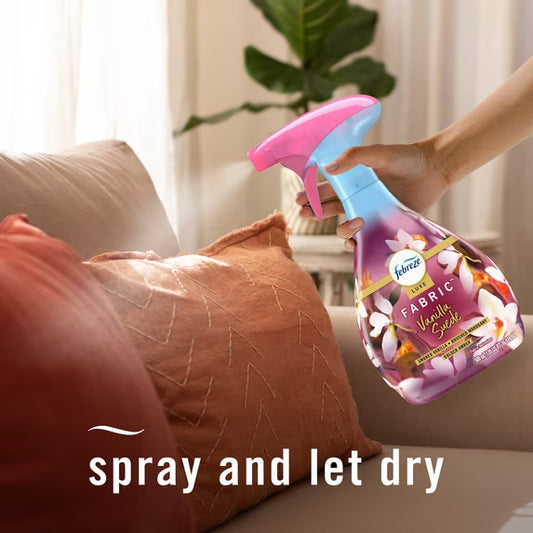 Febreze Fabric Spray Air Freshener, Odor-Fighting Fabric Refresher, Vanilla Suede Scent, 16.9 fl oz