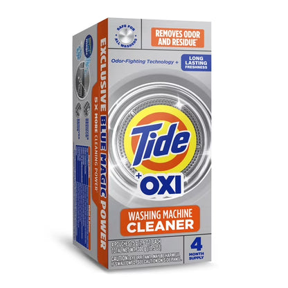 Hero image 7 of Tide Washing Machine Cleaner with Oxi Powder, Odor Eliminator and Washer Residue Remover, 4 Count, 7 of 9     2K+ bought since yesterday Overall pick Visit the Tide Store Tide Washing Machine Clean