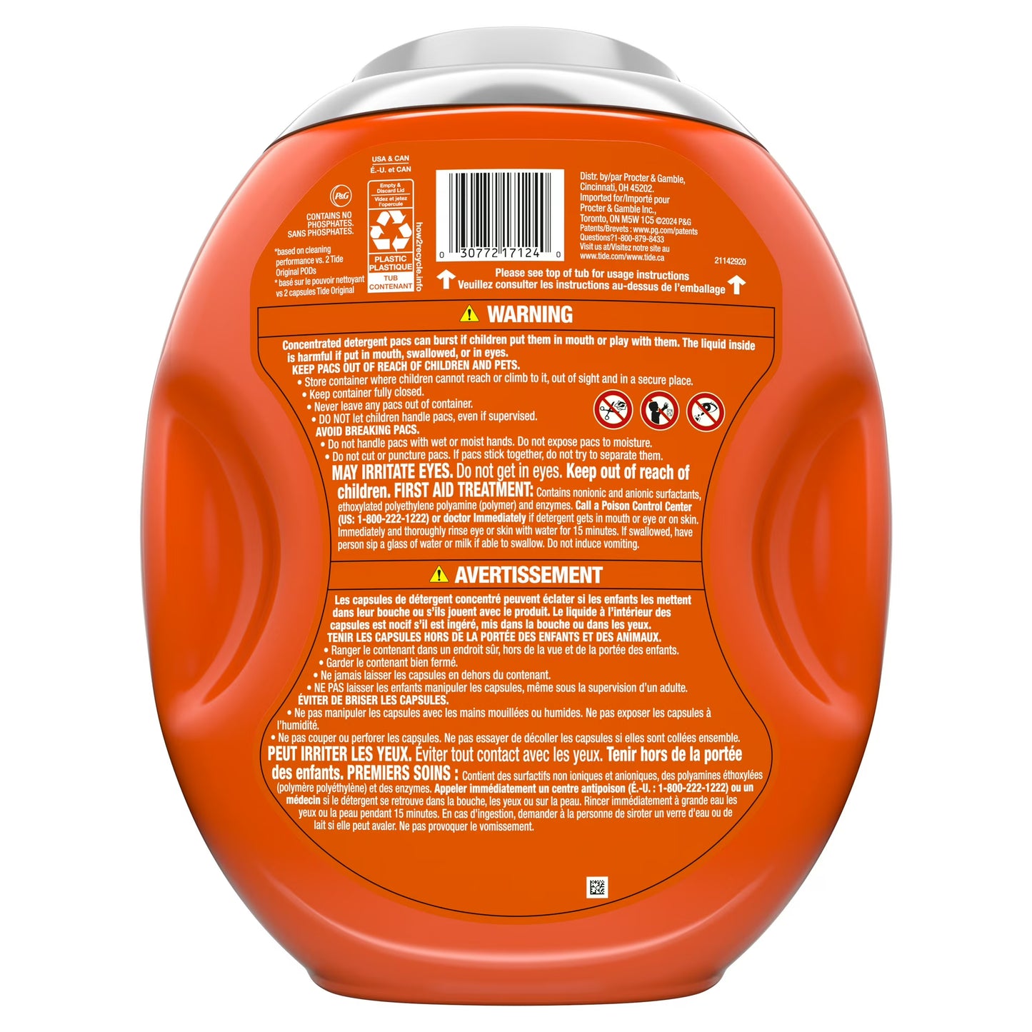 Tide PODS Laundry Detergent Pacs, Oxi Boost Power PODS with Stain Remover and Oxi Power, 45 count