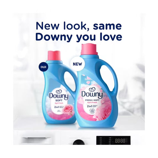 (2 pack) Downy Liquid Fabric Softener and Conditioner, April Fresh Scent, 44 fl oz, 60 Loads