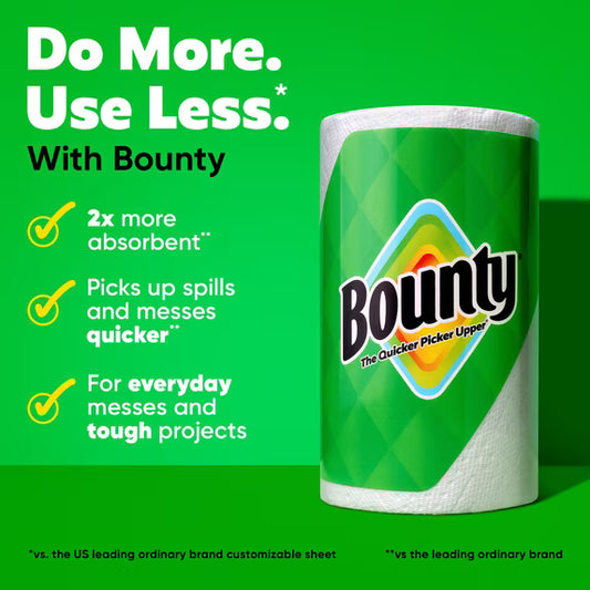 Bounty Paper Towels Select-A-Size White, 12 Double Rolls, 82 Sheets per Roll