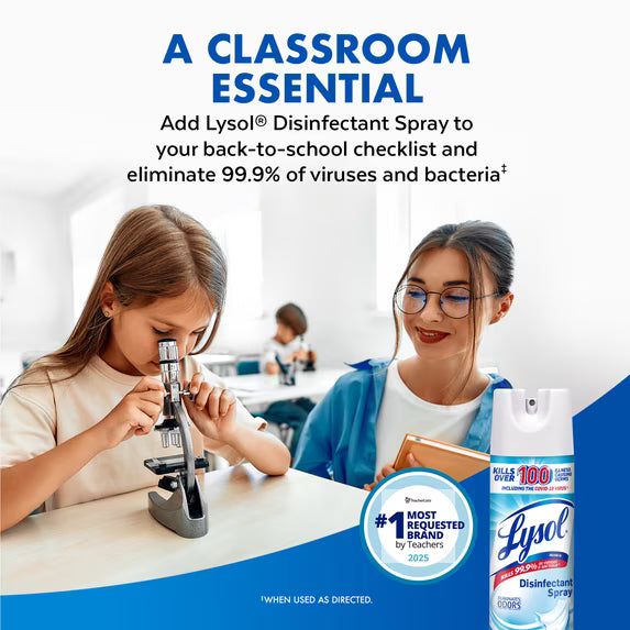 Lysol Disinfectant Spray, Crisp Linen, 19 oz (2 Pack)