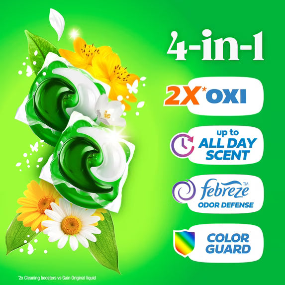 Gain Flings Laundry Detergent, 4-in-1, Original, 12 Count
