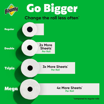 Bounty Paper Towels Select-A-Size White, 1 Mega Roll, 164 Sheets per Roll
