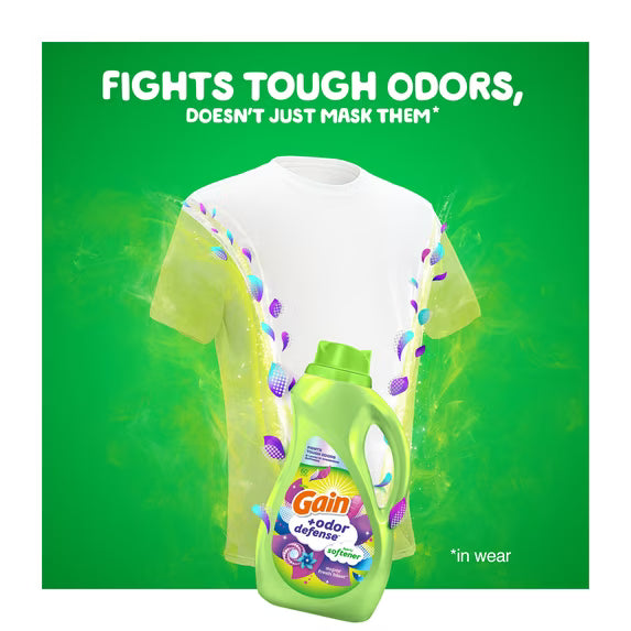 Gain Odor Defense Fabric Softener, Super Fresh Blast, 100 fl oz, 136 Loads