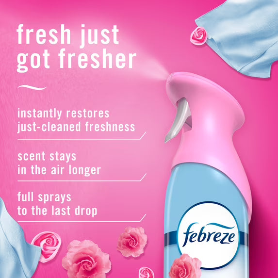 Febreze Air Mist Air Freshener Spray, Downy April Fresh, 8.1oz, 2 Count