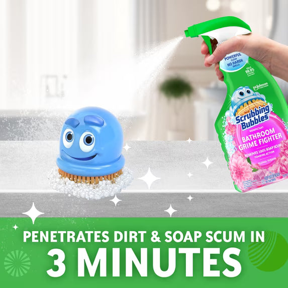 Scrubbing Bubbles Disinfectant Bathroom Cleaner, Floral Fusion, 32 oz