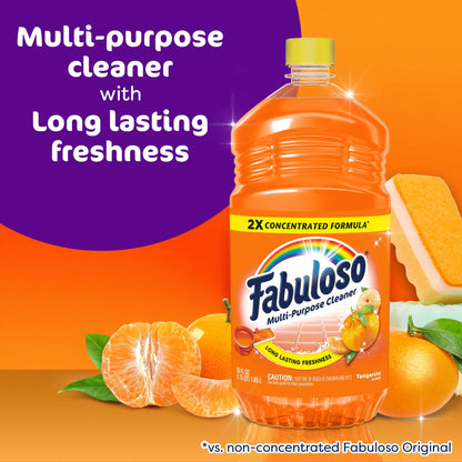 Fabuloso 2X Multi-Purpose Cleaner, Tangerine Scent, 56 fl oz