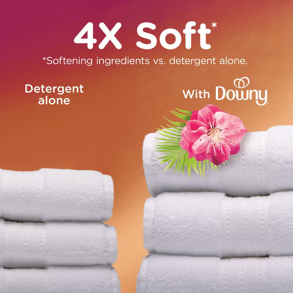 Downy Ultra Soft and Fresh Liquid Fabric Softener, Island Hibiscus and Mango Scent, 93 fl oz, 138 Loads