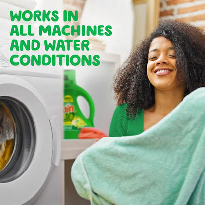 Gain Laundry Detergent Liquid with Odor Fighters, Original Scent, 154 fl oz, 107 Loads