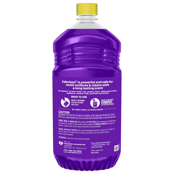 Fabuloso 2X Multi-Purpose Cleaner, Lavender Scent, 56 fl oz