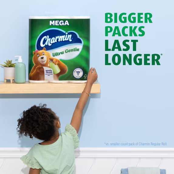 Charmin Ultra Gentle Toilet Paper, 18 Mega Rolls, 231 Sheets Per Roll