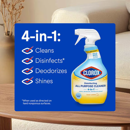 Clorox Bleach-Free All-Purpose Cleaner, Lemon, 32 fl oz