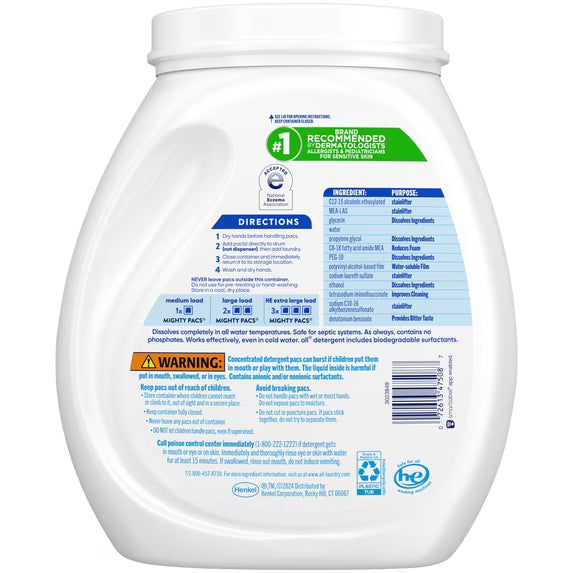 **all Free Clear Mighty Pacs, Unscented, 80 Count**