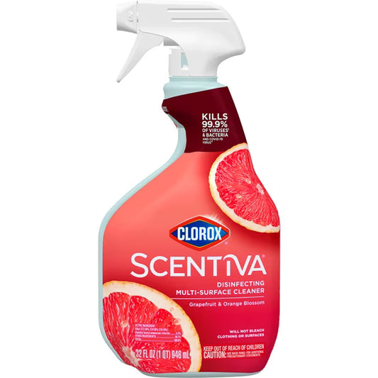 Clorox Scentiva Bleach-Free Cleaner, Grapefruit & Orange Blossom, 32 fl oz