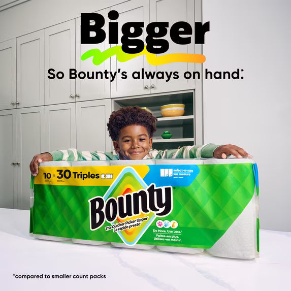 Bounty Paper Towels Select-a-Size, 6 Triple Rolls