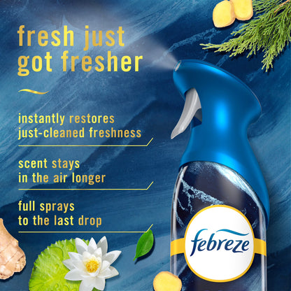 Febreze Air Mist Luxe Air Freshener Spray, Ocean Scent, 8.1oz