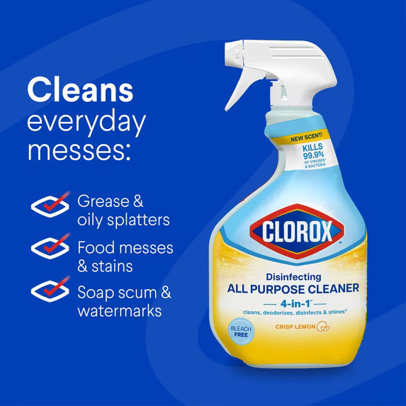 Clorox Bleach-Free All-Purpose Cleaner, Lemon, 32 fl oz