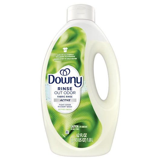Downy Rinse Out Odor Laundry Rinse, Tackles Tough Odors and Refreshes, Active Fresh Scent, 62 fl oz