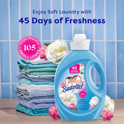 Suavitel Fabric Softener, Field Flowers, 105 fl oz