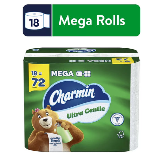 Ultra Gentle Toilet Paper, 18 Mega Rolls, 231