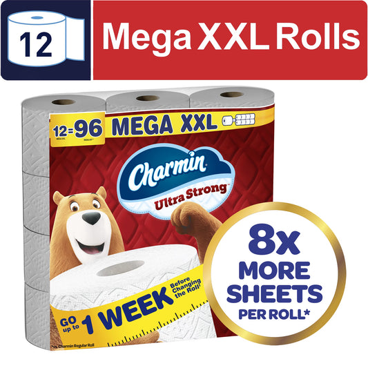Charmin Ultra Strong Toilet Paper, 12 Mega XXL Rolls, 440 Sheets/Roll