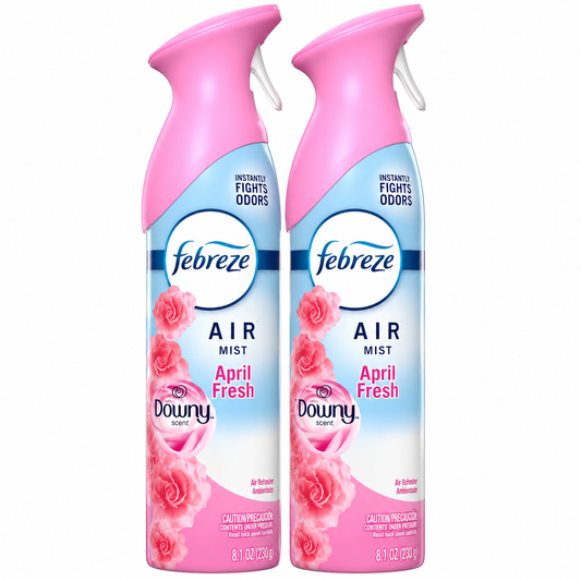Febreze Air Mist Air Freshener Spray, Downy April Fresh, 8.1oz, 2 Count